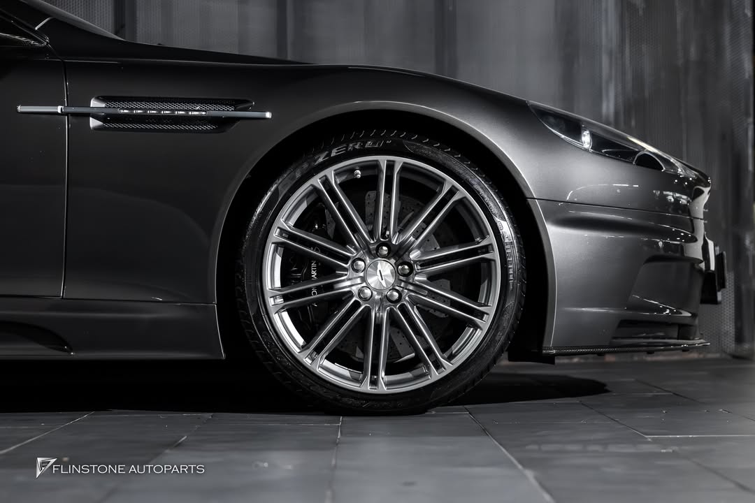 Close-up of forged wheels