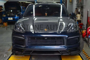 ลิ้นหน้า Carbon Fiber PORSCHE Cayenne E3 ทรง Paktecuz สำหรับกันชน Sport Design