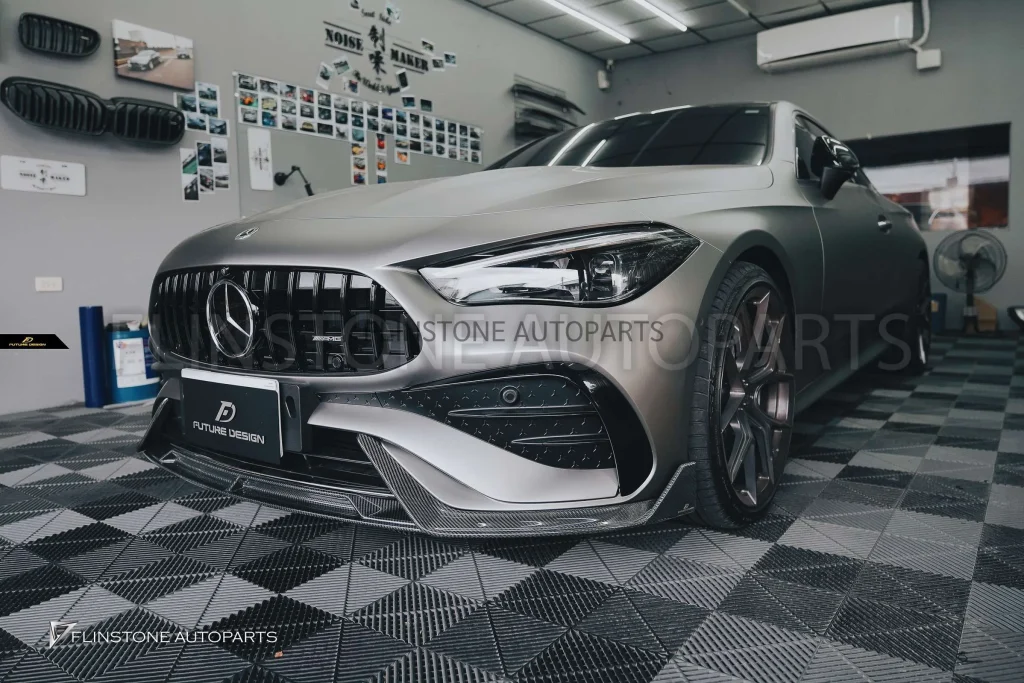 ลิ้นหน้า Carbon Fiber C236 CLE53 AMG ทรง Future Design แท้