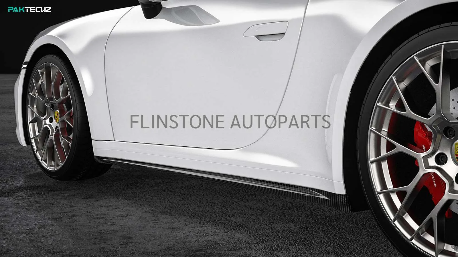 สเกิร์ตข้าง Carbon Fiber 992 turbo S ทรง Paktechz
