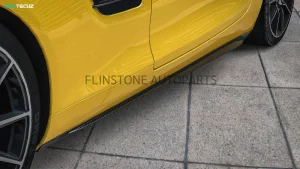 สเกิร์ตข้าง Carbon Fiber AMG GT C190 2014-2016 V.2 ทรง Paktechz