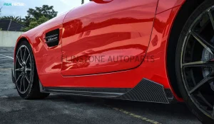 สเกิร์ตข้าง Carbon Fiber AMG GT C190 2014-2016 V.1 ทรง Paktechz