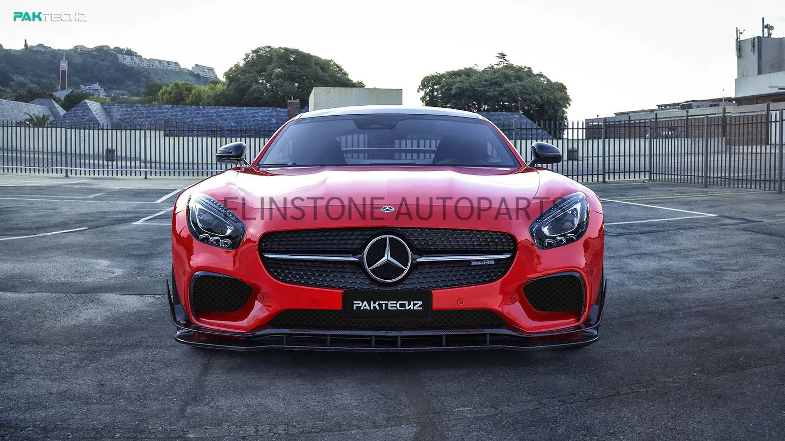 ลิ้นหน้า Carbon Fiber AMG GT C190 2014-2016 V.1 ทรง Paktechz