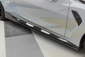 สเกิร์ตข้าง Carbon Fiber M4 G82 G83 ทรง Paktechz