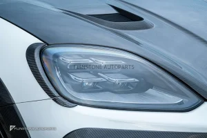 ฝากระโปรงหน้า Carbon Fiber สำหรับ PORSCHE NEW CAYENNE E3 Facelift ทรง USUS Autoclave V.1