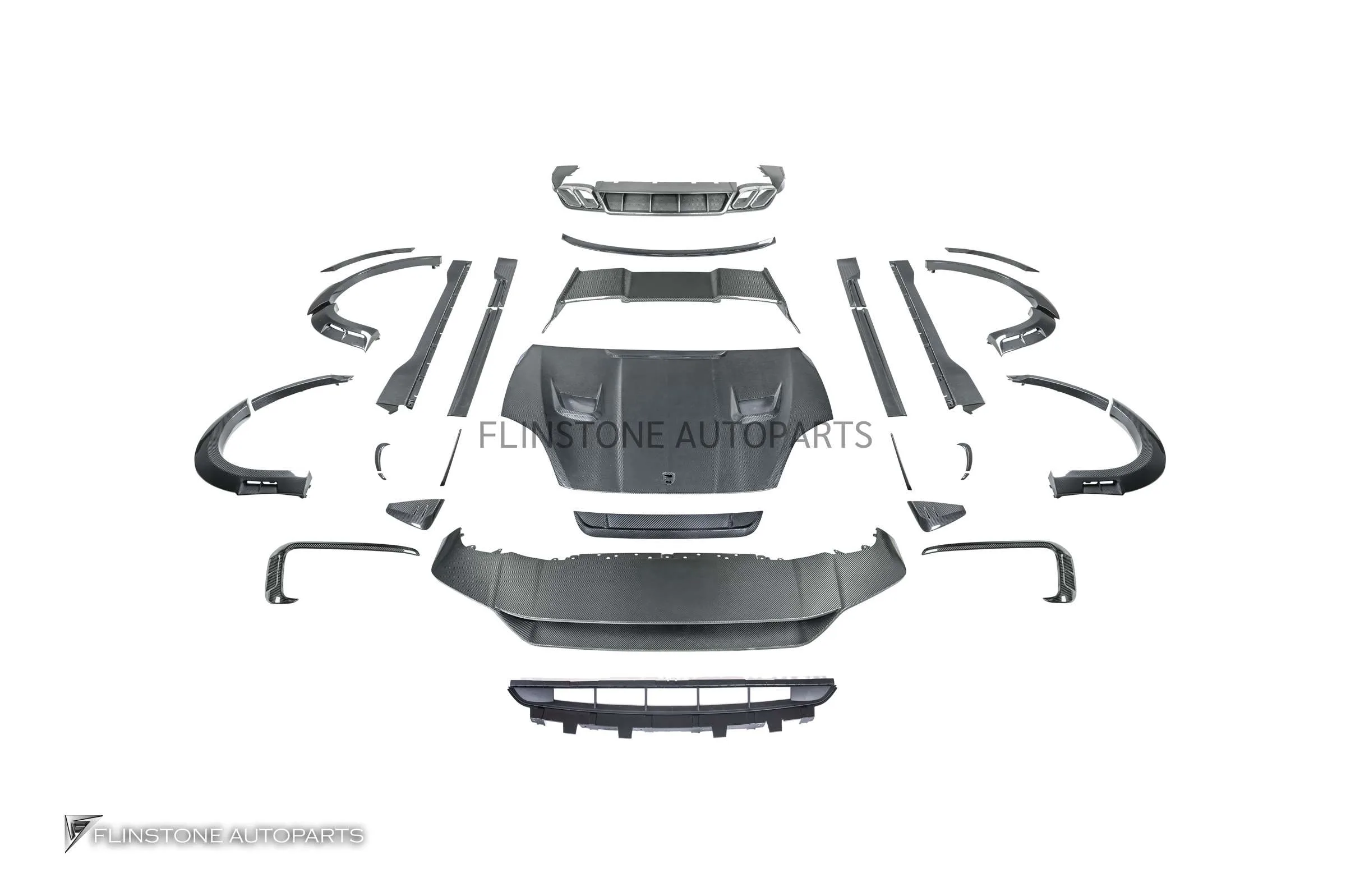 ชุดแต่งรอบคัน Carbon Fiber สำหรับ PORSCHE NEW CAYENNE E3 Facelift ทรง USUS Autoclave