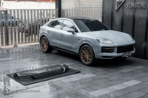 ลิ้นหน้า Carbon Fiber สำหรับ PORSCHE NEW CAYENNE E3 Facelift ทรง USUS Autoclave V.1