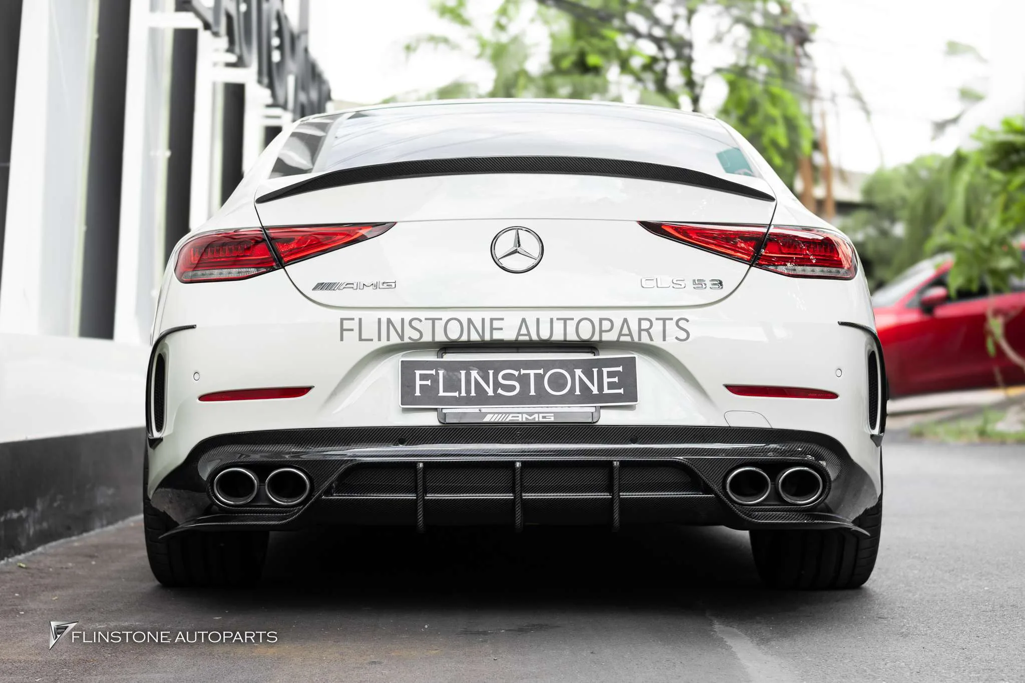 ดิฟฟิวเซอร์ Carbon Fiber C257 CLS-Class Facelift ทรง Future Design (แท้)