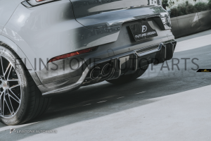 ดิฟฟิวเซอร์ Carbon Fiber NEW PORSCHE CAYENNE E3 Facelift ทรง Future Design (แท้)