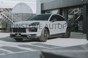 สเกิร์ตข้าง Carbon Fiber NEW PORSCHE CAYENNE E3 Facelift ทรง Future Design (แท้)