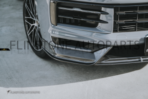 ลิ้นหน้า Carbon Fiber NEW PORSCHE CAYENNE E3 Facelift ทรง Future Design (แท้)