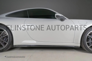 สเกิร์ตข้าง Carbon Fiber PORSCHE 992 Carrera ทรง Sport Design
