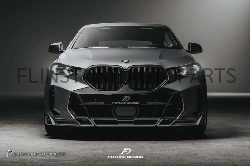 ลิ้นหน้า Carbon Fiber X6 G06 LCI ทรง Future Design (แท้)