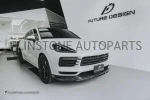 ลิ้นหน้า Carbon Fiber PORSCHE CAYENNE E3 ทรง FD Design