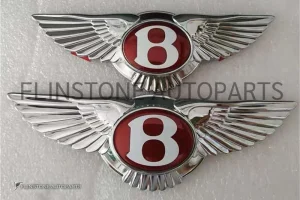 โลโก้หน้า / หลัง Bentley สีแดง (แท้)