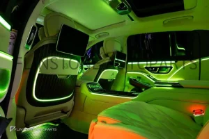 ครอบเบาะหลัง W223 S-Class MAYBACH LED เปลี่ยนสีตามระบบรถยนต์ (แท้)