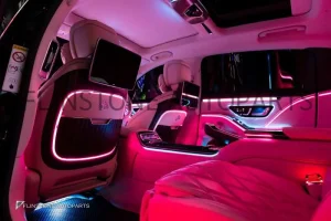 ครอบเบาะหลัง W223 S-Class MAYBACH LED เปลี่ยนสีตามระบบรถยนต์ (แท้)