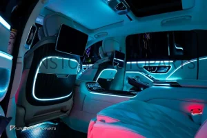 ครอบเบาะหลัง W223 S-Class MAYBACH LED เปลี่ยนสีตามระบบรถยนต์ (แท้)