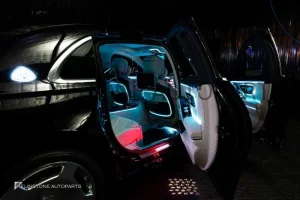 ครอบเบาะหลัง W223 S-Class MAYBACH LED เปลี่ยนสีตามระบบรถยนต์ (แท้)