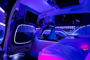 ครอบเบาะหลัง W223 S-Class MAYBACH LED เปลี่ยนสีตามระบบรถยนต์ (แท้)