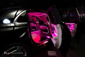 ครอบเบาะหลัง W223 S-Class MAYBACH LED เปลี่ยนสีตามระบบรถยนต์ (แท้)