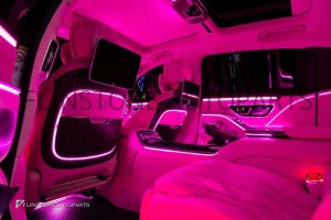 ครอบเบาะหลัง W223 S-Class MAYBACH LED เปลี่ยนสีตามระบบรถยนต์ (แท้)