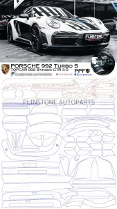 ฟิล์มกันรอย Porsche 992 Carrera Turbo S ทรง Design 3.0 Stinger