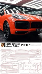 ฟิล์มกันรอย Porsche Cayenne Platinum Edition