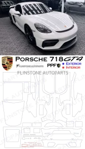 ฟิล์มใสกันรอยรอบคัน Porsche 718 GT4
