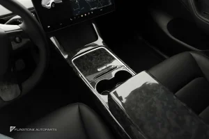 ฝาครอบคอนโซลกลาง Forged Carbon Fiber สำหรับ Tesla Model 3