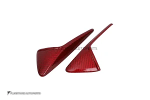 ครอบกล้องข้าง Red Dry Carbon Fiber สำหรับ Tesla Model 3