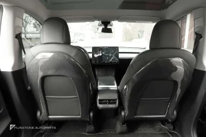 ครอบด้านหลังเบาะ Dry Carbon Fiber Paste style สำหรับ Tesla Model Y