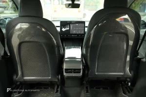 ครอบด้านหลังเบาะ Dry Carbon Fiber Replacement สำหรับ Tesla Model Y
