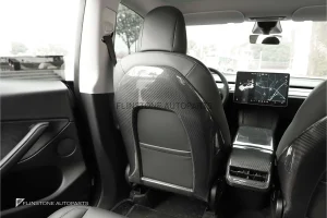 ครอบด้านหลังเบาะ Dry Carbon Fiber Paste style สำหรับ Tesla Model 3