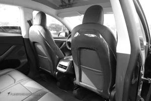 ครอบด้านหลังเบาะ Dry Carbon Fiber Paste style สำหรับ Tesla Model 3