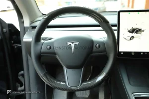 ครอบพวงมาลัย Dry Carbon Fiber สำหรับ Tesla Model Y