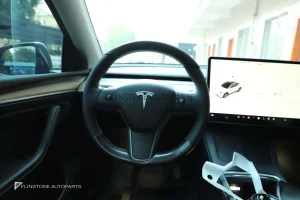 ครอบพวงมาลัย Matte Carbon Fiber สำหรับ Tesla Model 3