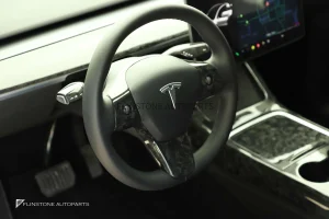 กรอบพวงมาลัย Forged Carbon Fiber สำหรับ Tesla Model Y