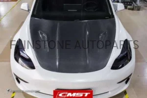 ฝากระโปรงหน้า Carbon Fiber Tesla Model 3 ทรง CMST V.2 (แท้)