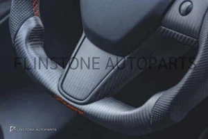 พวงมาลัยแต่ง CMST Carbon Nappa คาดแดง สำหรับ Tesla (แท้)