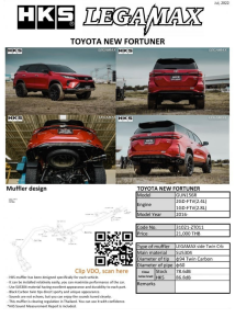 ชุดท่อ HKS Twin Carbon Toyota New Fortuner 2016