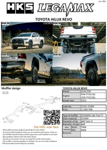 ชุดท่อ HKS Side Twin Toyota HiLUX REVO
