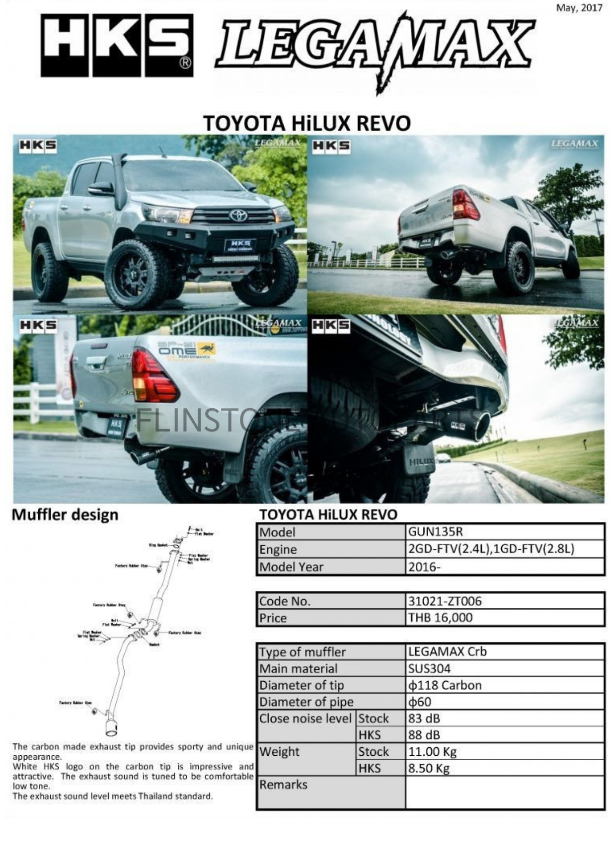 ชุดท่อ HKS Carbon Toyota HiLUX REVO