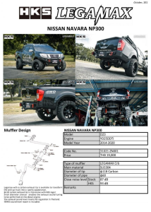 ชุดท่อ HKS Carbon Nissan NAVARA NP300
