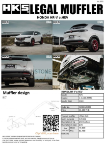 ชุดท่อ HKS Carbon Honda HR-V e:HEV