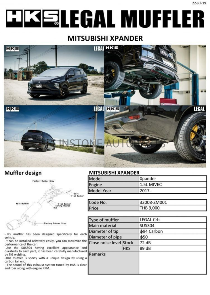 ชุดท่อ HKS Carbon Mitsubishi XPANDER
