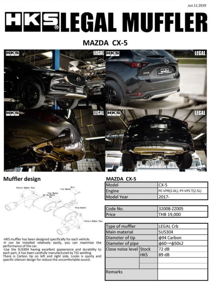 ชุดท่อ HKS Mazda CX-5