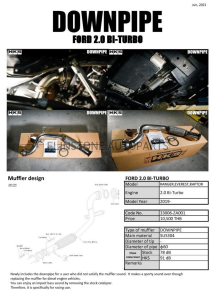 ชุดท่อ HKS Downpipe Ford 2.0 Bi-Turbo