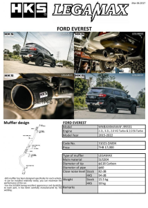 ชุดท่อ HKS Carbon Ford Everest