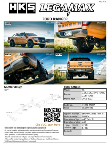 ชุดท่อ HKS Twin Ti Ford Ranger